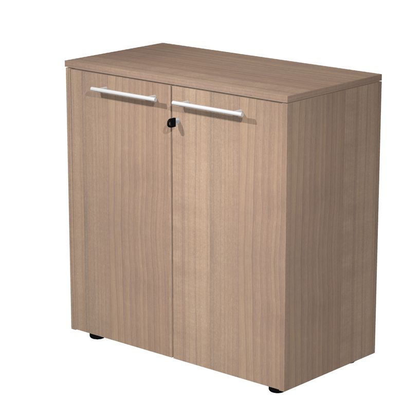 7331920003189-Armoire basse Flora - L82,8xP43xH81,4 cm - portes mélaminés - 1 étagère - merisier ara-P_405154457_1-0