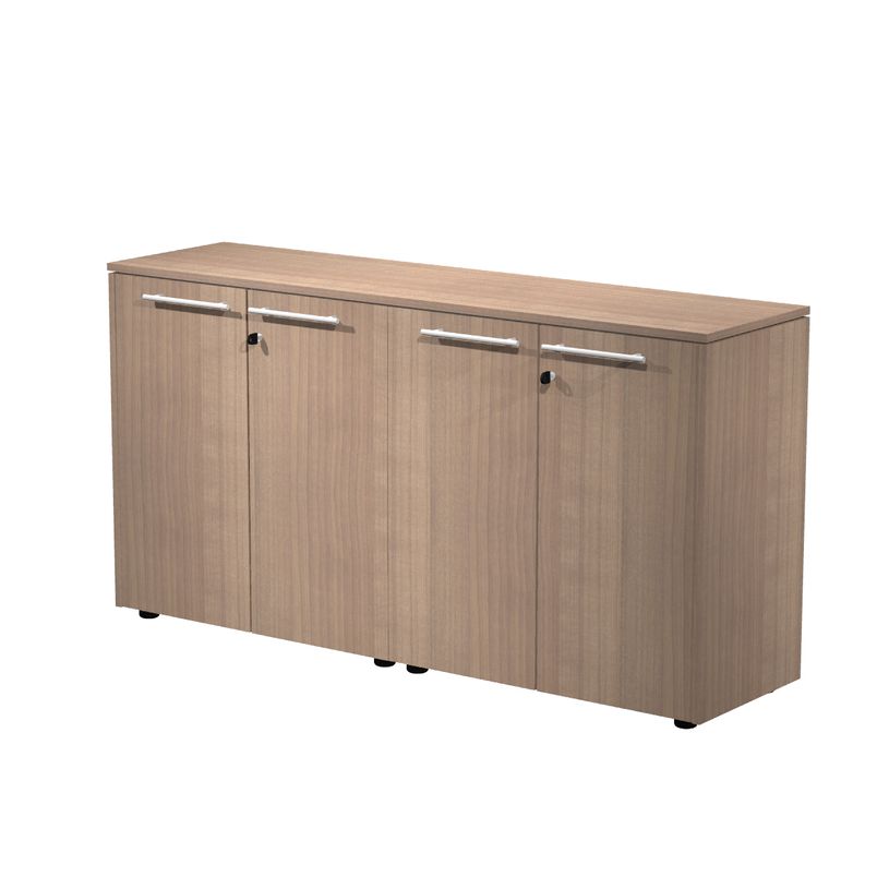 7331920003226-Armoire basse double Flora - L162,8xP43xH81,4 cm - portes mélaminés - 2 étagères - mer-P_405154461_1-0