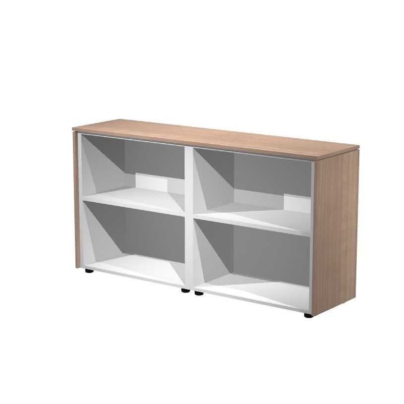 7331920003226-Armoire basse double Flora - L162,8xP43xH81,4 cm - portes mélaminés - 2 étagères - mer-P_405154461_2-1