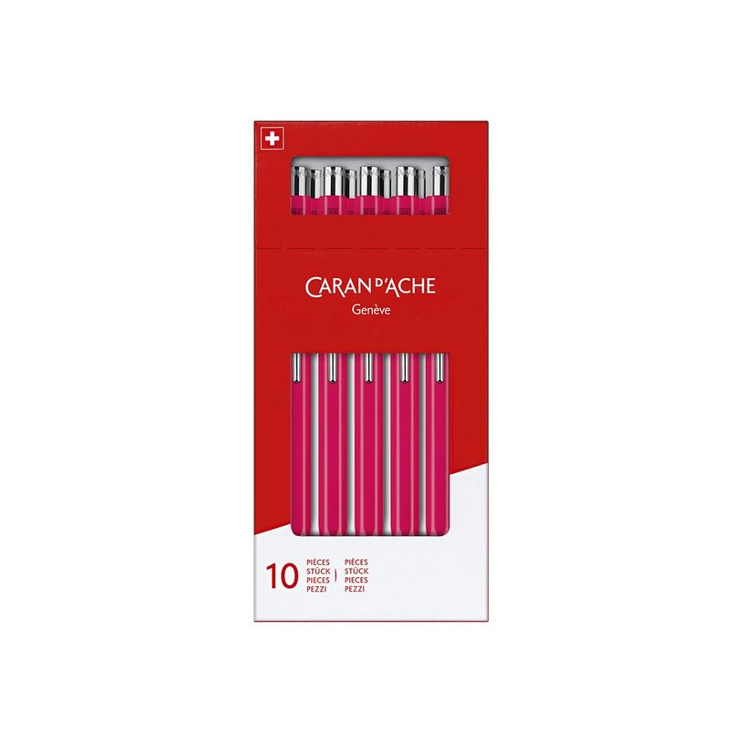 7610186029097-CARAN d'ACHE FLUOLINE 849 - stylo à bille - bleu (pack de 10)-P_405154913_1-0