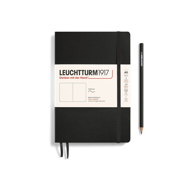 4004117328190-Leuchtturm1917 - Carnet de notes souple A5 - uni - noir-P_405155402_1-0