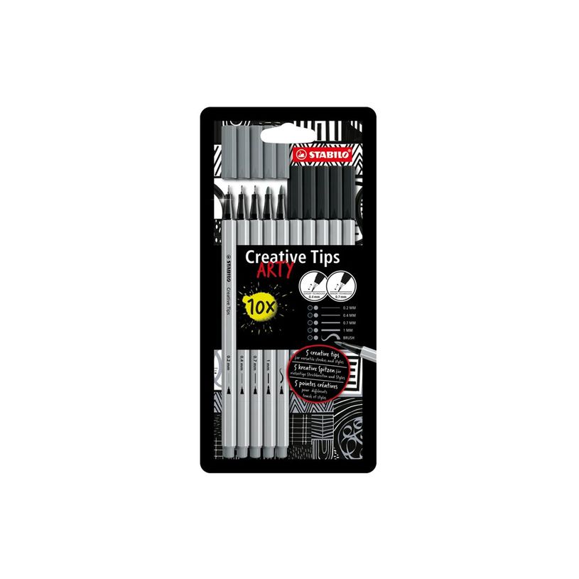 4006381604376-Stabilo Creative Tips Arty - Étui Carton 10 Stylos Feutres-P_405161045_2-1