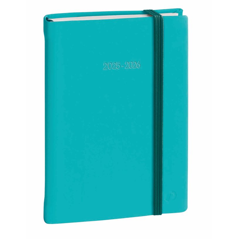 3371010512515-Agenda à élastique Silk - 1 jour par page - 12 x 17 cm - bleu turquoise - Quo Vadis-P_405161528_1-0