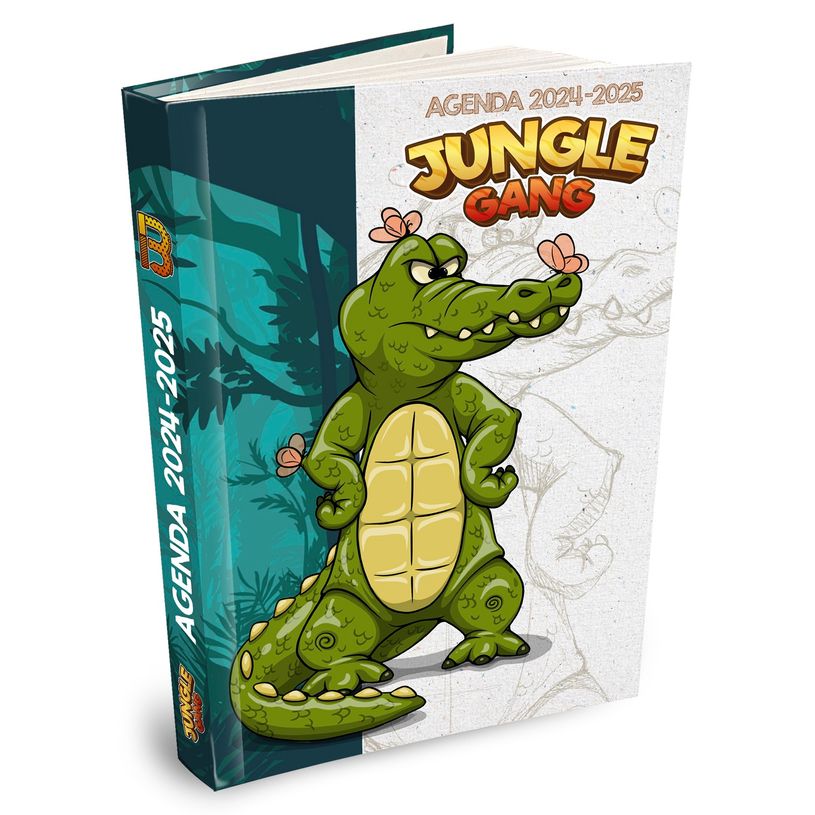 3592930023640-Agenda Jungle Gang crocodile - 1 jour par page - 12,5 x 17,5 cm - Bouchut-P_405162565_1-0