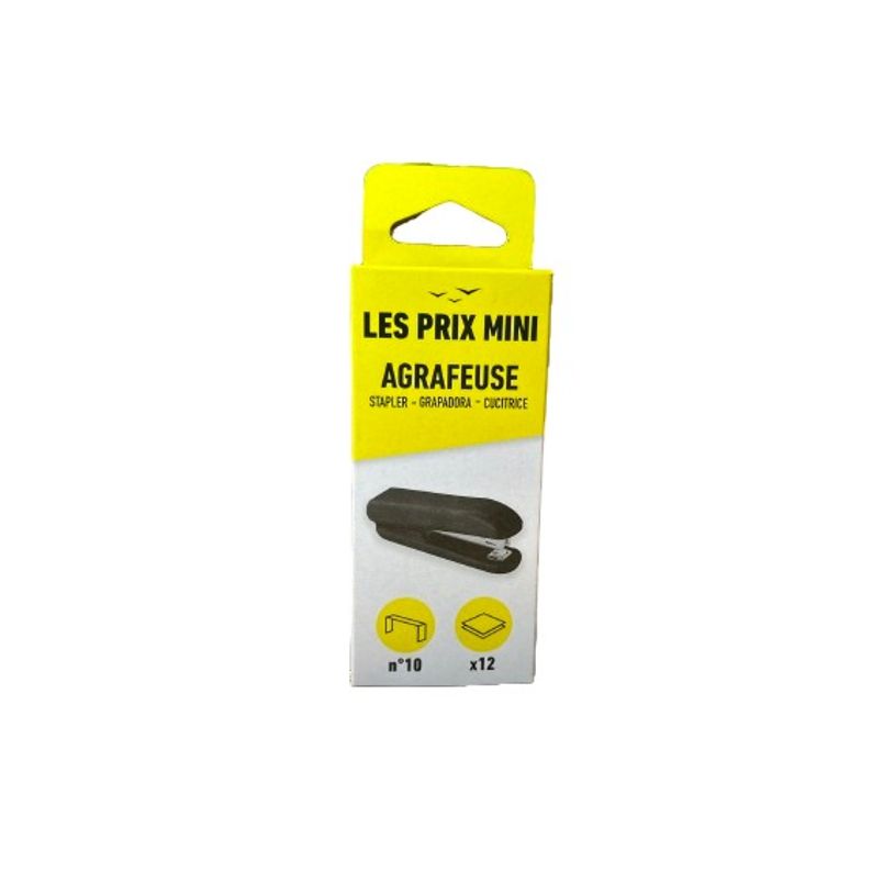 3539012004623-Les Prix Mini - Agrafeuse de bureau noir - capacité de 12 feuilles - agrafes n°10-P_405162800_1-0