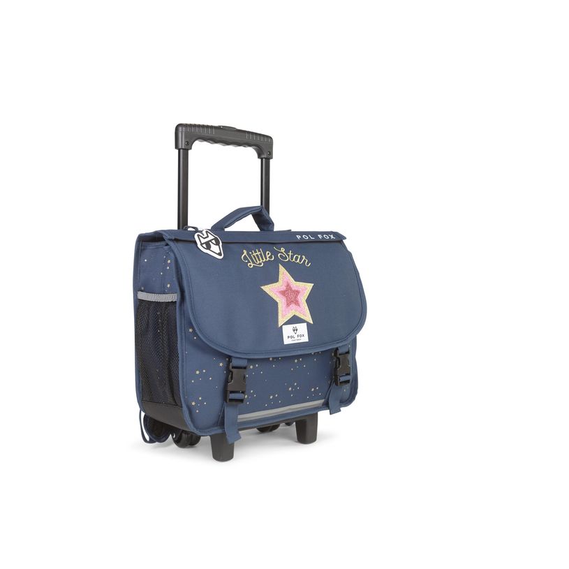 3663842008282-Cartable réversible à roulettes Star Blue - 38 cm - 2 compartiments - bleu - Pol Fox-P_405164583_1-0