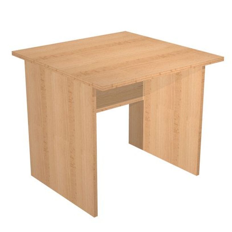 7331920000034-Bureau droit Trend - L80 - Pieds panneaux - plateau imitation hêtre-P_405165543_1-0