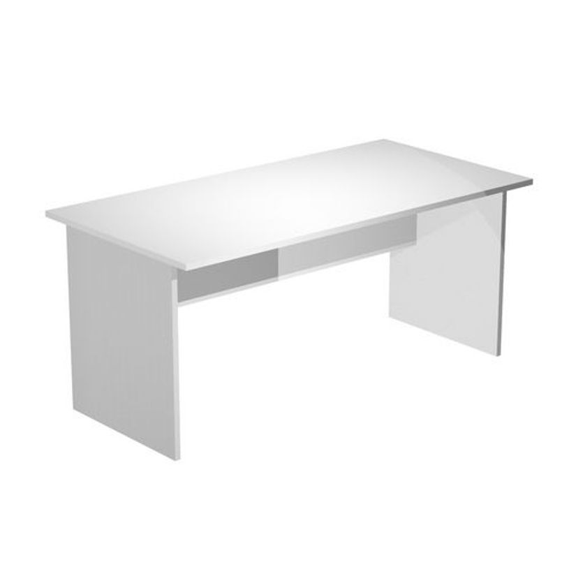 7331920000157-Bureau droit Trend - L140 - Pieds panneaux - plateau blanc-P_405165555_1-0