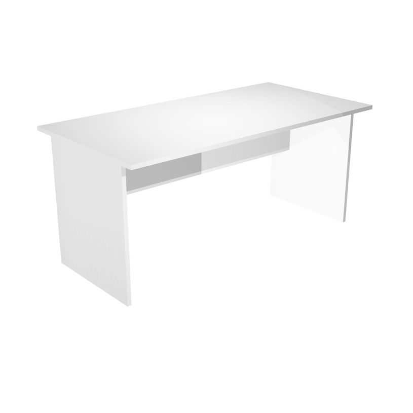 7331920000225-Bureau droit Trend - L160 - Pieds panneaux - plateau blanc-P_405165562_1-0