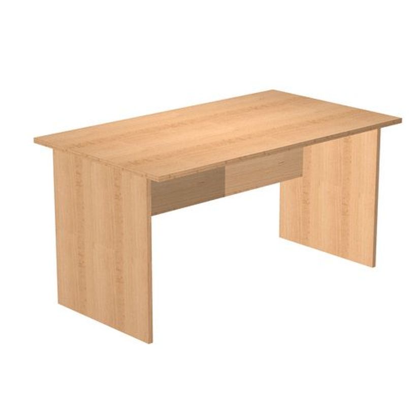 7331920000249-Bureau droit Trend - L160 - Pieds panneaux - plateau imitation hêtre-P_405165564_1-0