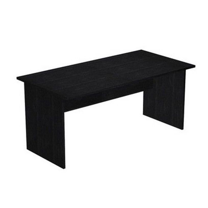 7331920000256-Bureau droit Trend - L160 - Pieds panneaux - plateau imitation frêne noir-P_405165565_1-0