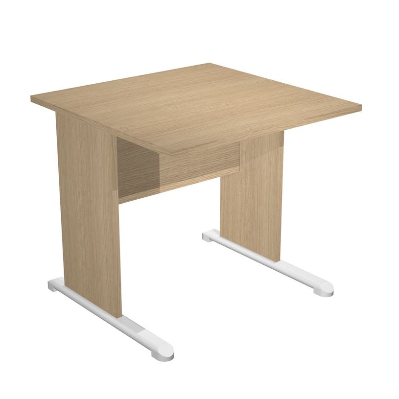 7331920000348-Bureau droit Trend - L80 - Pieds bois - plateau imitation chêne-P_405165574_1-0