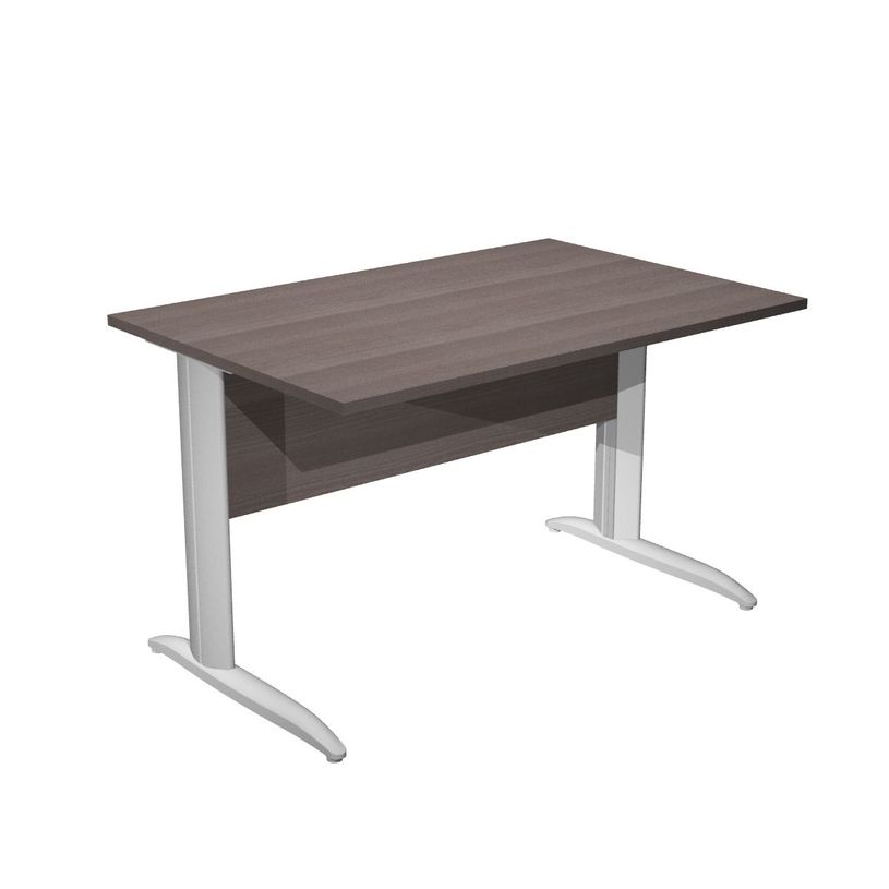 7331920000706-Bureau droit Trend - L120 - Pieds métals - plateau imitation frêne toscan - pied alu-P_405165610_1-0