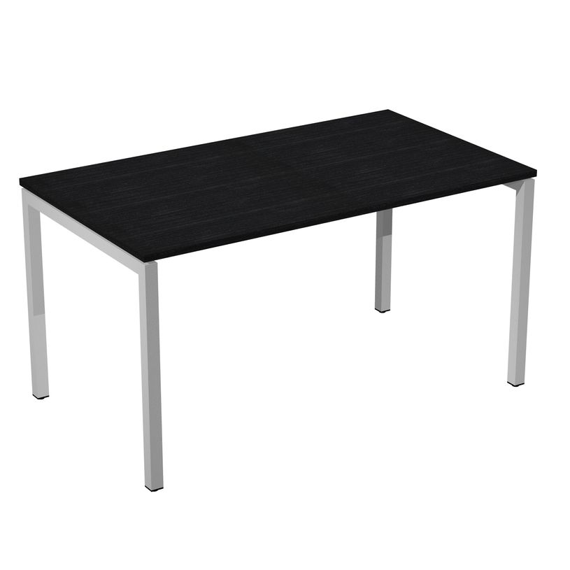 7331920001703-Bureau droit Trend - L120 - pieds arches - plateau imitation frêne noir-P_405165727_1-0
