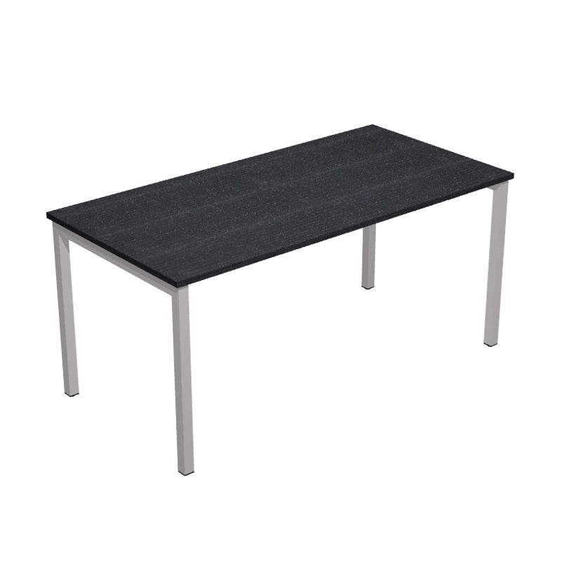 7331920001802-Bureau droit Trend - L160 - pieds arches - plateau imitation frêne noir-P_405165737_1-0