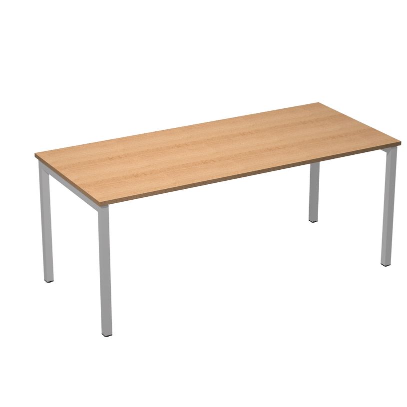 7331920001840-Bureau droit Trend - L180 - pieds arches - plateau imitation hêtre-P_405165741_1-0