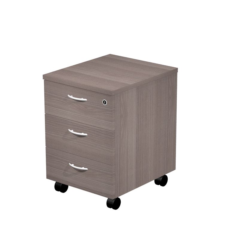7331920004049-Caisson mobile Trend - L41,8xP52xH59,5 cm - monté - 3 tiroirs avec serrure - imitation fr-P_405165772_1-0