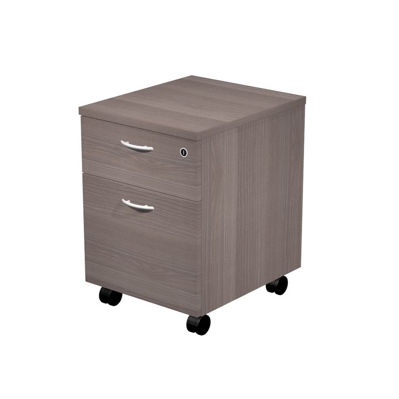 7331910009627-Caisson mobile Trend - L43xP52xH59,5 cm - 2 tiroirs dont 1 DS - imitation frêne Toscan-P_405165779_1-0