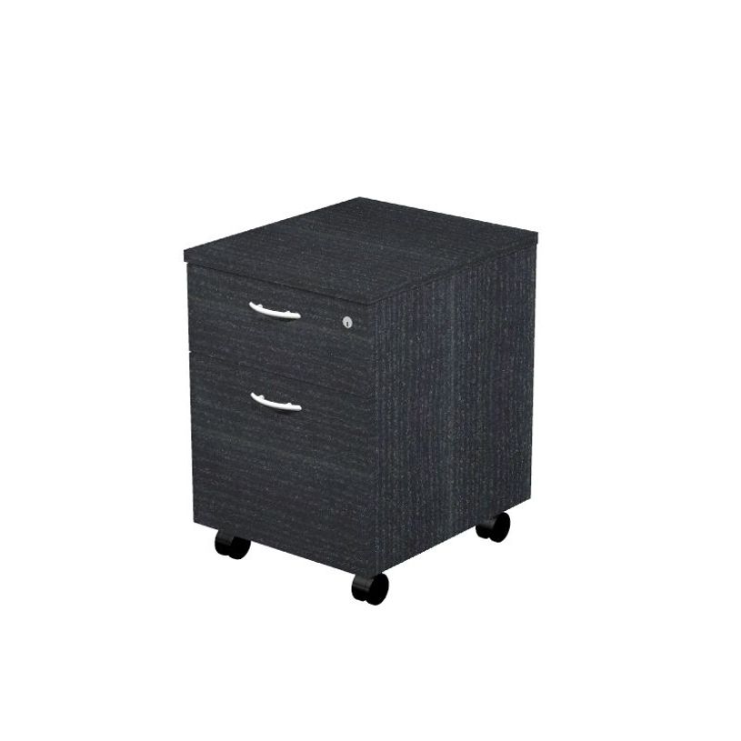 7331910006022-Caisson mobile Trend - L41,8xP52xH59,5 cm - monté - 2 tiroirs dont 1 DS - imitation frên-P_405165782_1-0