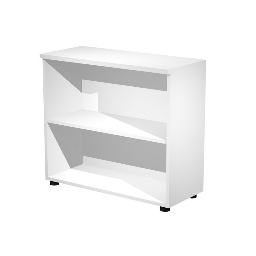 7331910006503-Bibliothèque basse Trend - L80xP35xH72 cm - 1 étagère - gris-P_405165806_1-0