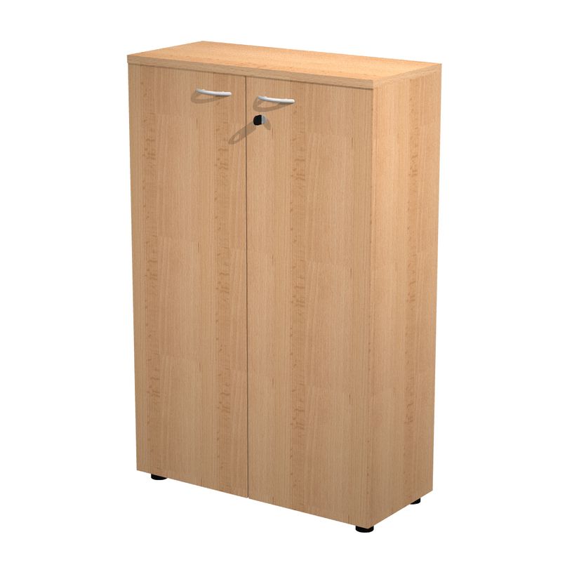 7331920002199-Bibliothèque mi-haute Trend - L80xP35xH120 cm - 2 portes en mélaminé avec serrure - imi-P_405165829_1-0