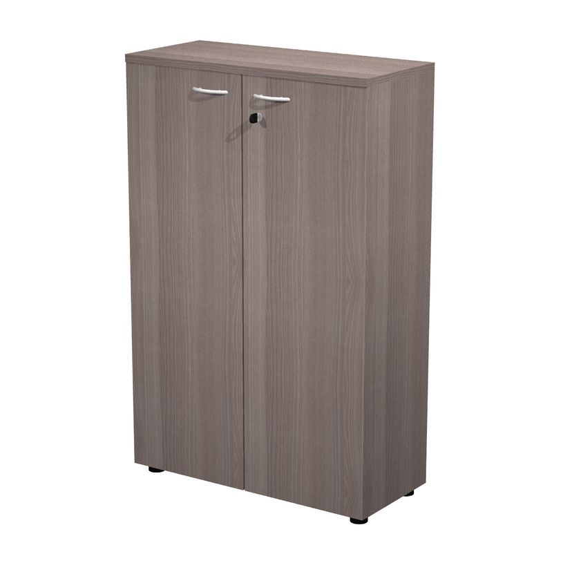 7331920002236-Bibliothèque mi-haute Trend - L80xP35xH120 cm - 2 portes en mélaminé avec serrure - imi-P_405165833_1-0