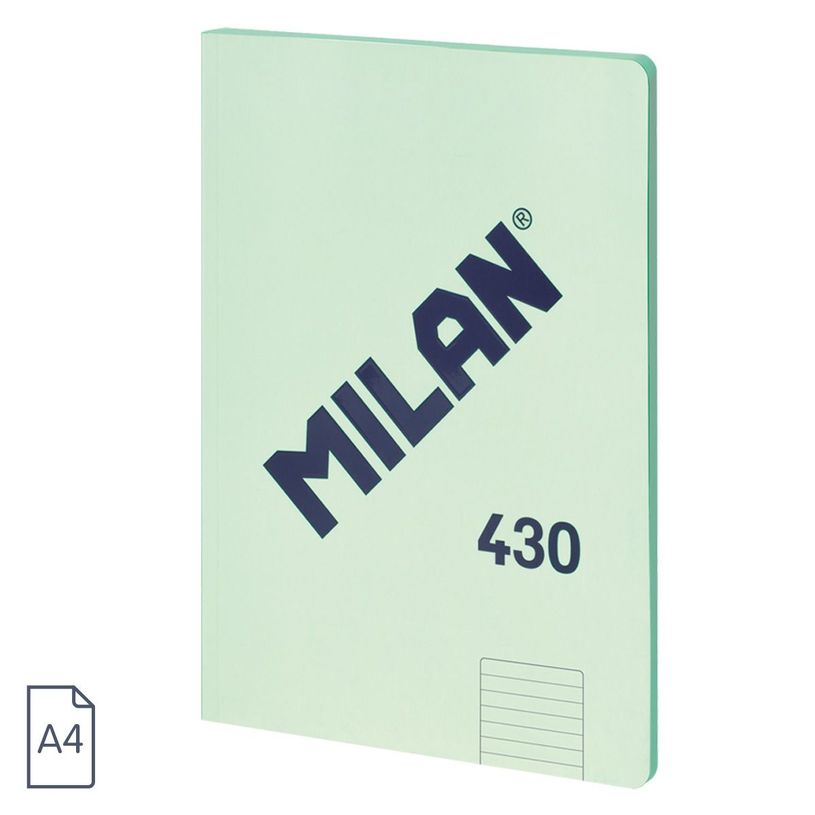 8411574104933-Milan 430 Since 1918 - Cahier de notes - A4 (210 x 297 mm) - 48 feuilles / 96 pages - papier blanc - lign-P_405183430_1-0