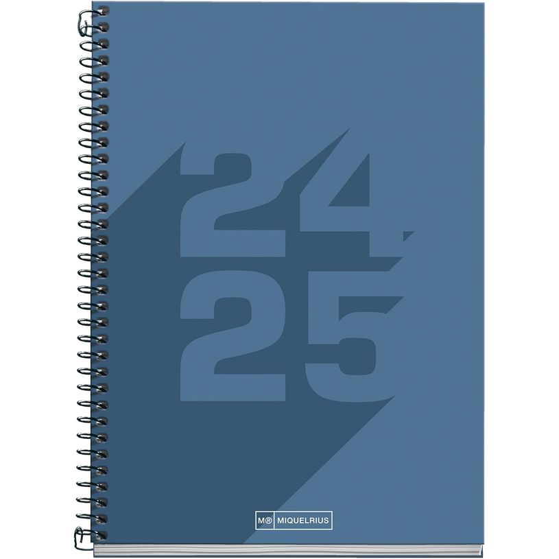 8422593266946-Miquelrius School Basic Plus - Agenda - 2024 - 2025 - semainier - reliure à spirale - 4° - 150 x 213 mm - marine - carton -P_405184822_1-0