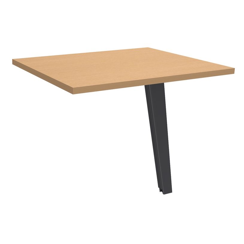 3253310335493-Retour direct pour bureau Steely - L80xP60 cm - plateau imitation hêtre - pieds carbone-P_405185130_1-0