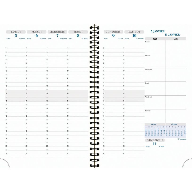 3660942086073-Agenda de bureau Végétal Horizons 20S Visuel spiralé - 1 semaine sur 2 pages - 15 x 21 -P_405186216_3-2