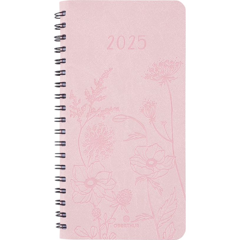 3664447205007-Agenda de poche spiralé Primrose - 1 semaine sur 2 pages - 9,5 x 17 cm - rose - Oberthur-P_405186341_1-0