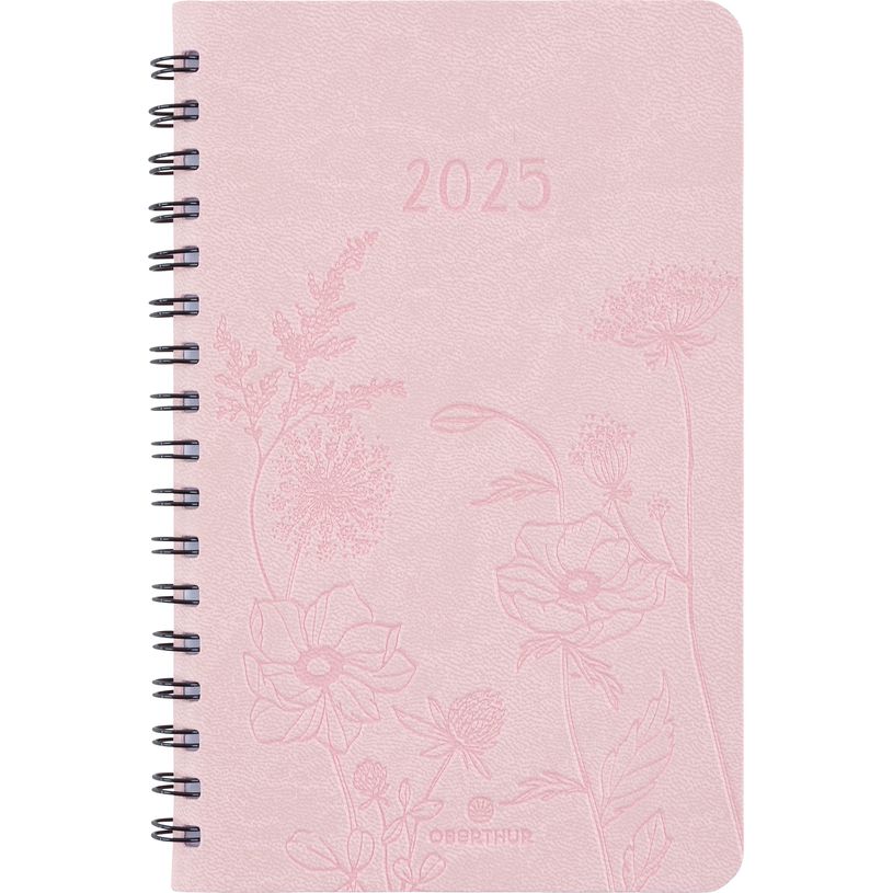 3664447205052-Agenda de poche spiralé Primrose - 1 semaine sur 2 pages - 10 x 15 cm - rose - Oberthur-P_405186346_1-0