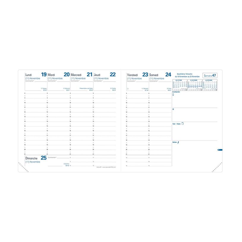3371010509744-Quo Vadis Toscana - Agenda JAJ Executif - 2025 - semainier - standard / M - 160 x 160 mm - portrait - papier blanc - couleur unique - couverture rouge briq--1