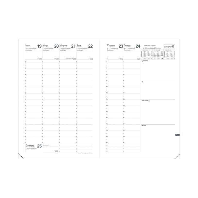 3371010509782-Quo Vadis - Agenda - 2025 - Ministre - Semainier Planning - Français - Toscana - Rouge - 13 mois de décembre à décembre - 16x24 cm - Papier Clairefontaine -P_405187273_2-1
