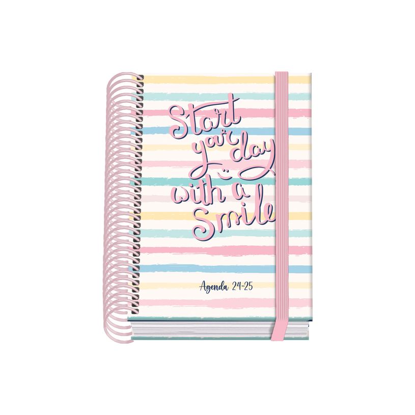 8421938517712-Dohe Smile - Agenda scolaire - 2024-2025 - 1 jour par page - reliure à spirale - A6 (105 x 148 mm) - carton -P_405188103_1-0