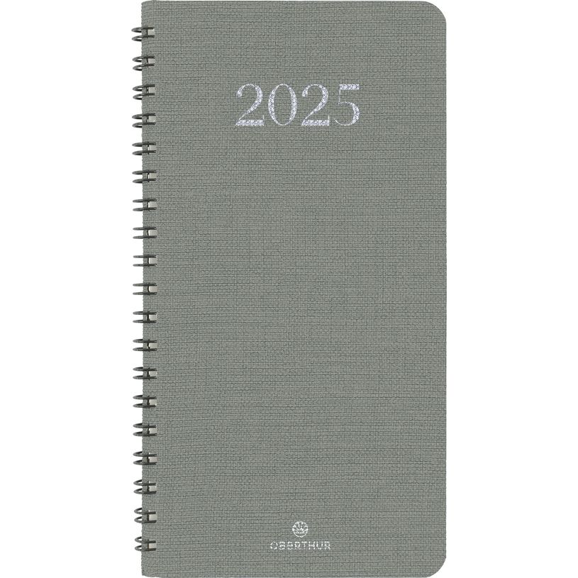 3664447208480-Agenda de poche spiralé Galway - 1 semaine sur 2 pages - 9,5 x 17 cm - olive - Oberthur-P_405188527_1-0