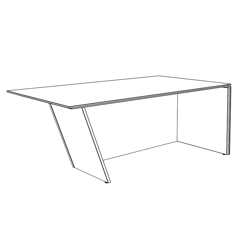 3253310544086-Bureau KHEOPS avec pied droit à droite - L200 - plateau imitation noyer - structure blanc-P_405223987_3-2