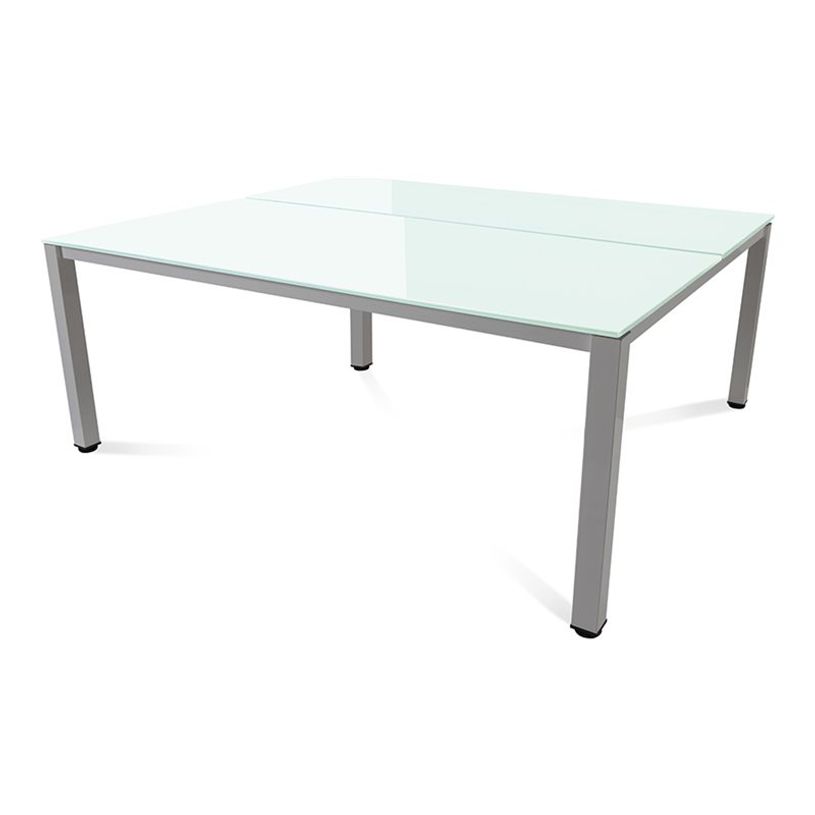 8427951222251-Rocada Executive - Table - rectangulaire - blanc - gris, RAL 9006 base-P_405224678_1-0