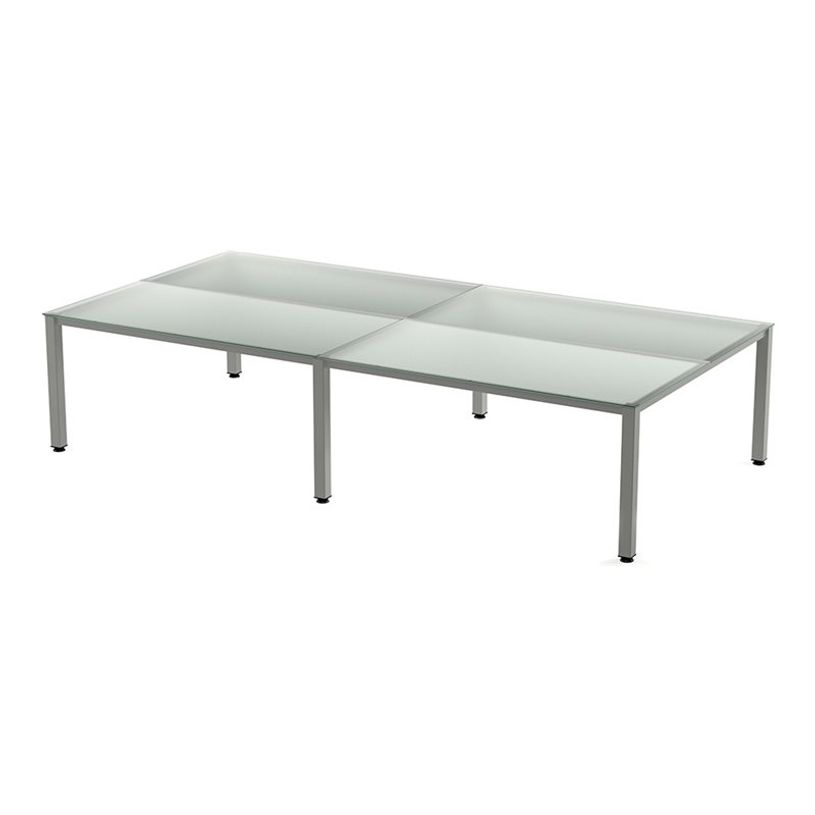 8427951993892-Rocada Executive - Table - rectangulaire - transparent - gris, RAL 9006 base-P_405224697_1-0