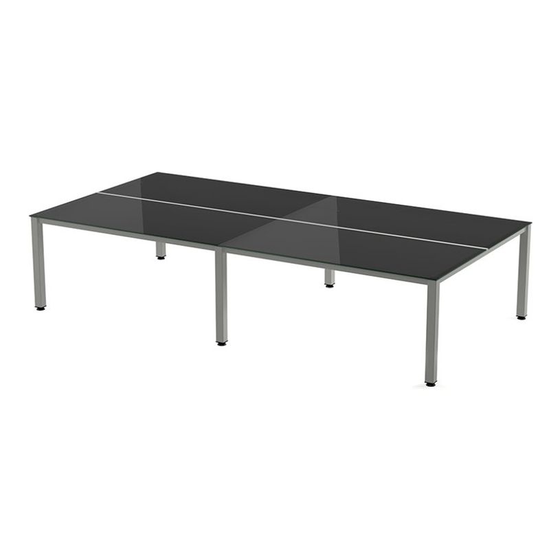 8427951220318-Rocada Executive - Table - rectangulaire - noir - gris, RAL 9006 base-P_405224698_1-0