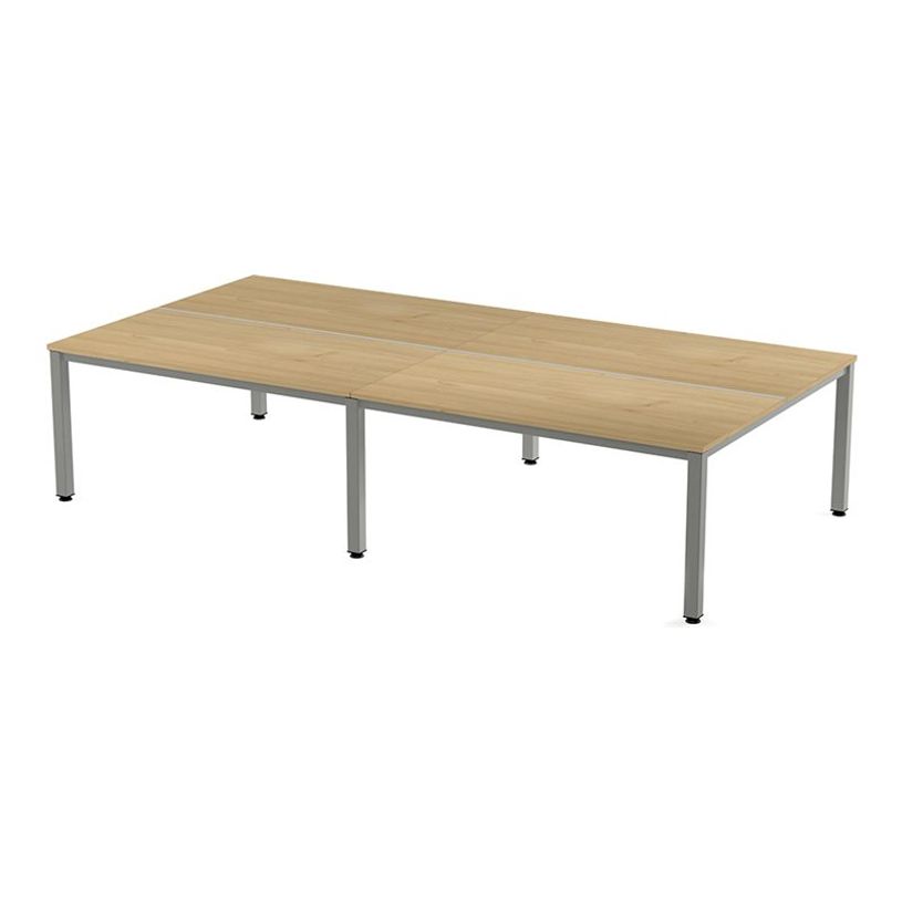 8427951220486-Rocada Executive - Table - rectangulaire - chêne - gris, RAL 9006 base-P_405224724_1-0