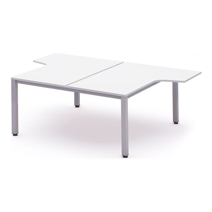 8427951992444-Rocada Executive - Table - en forme de L - blanc - gris, RAL 9006 base-P_405224843_1-0