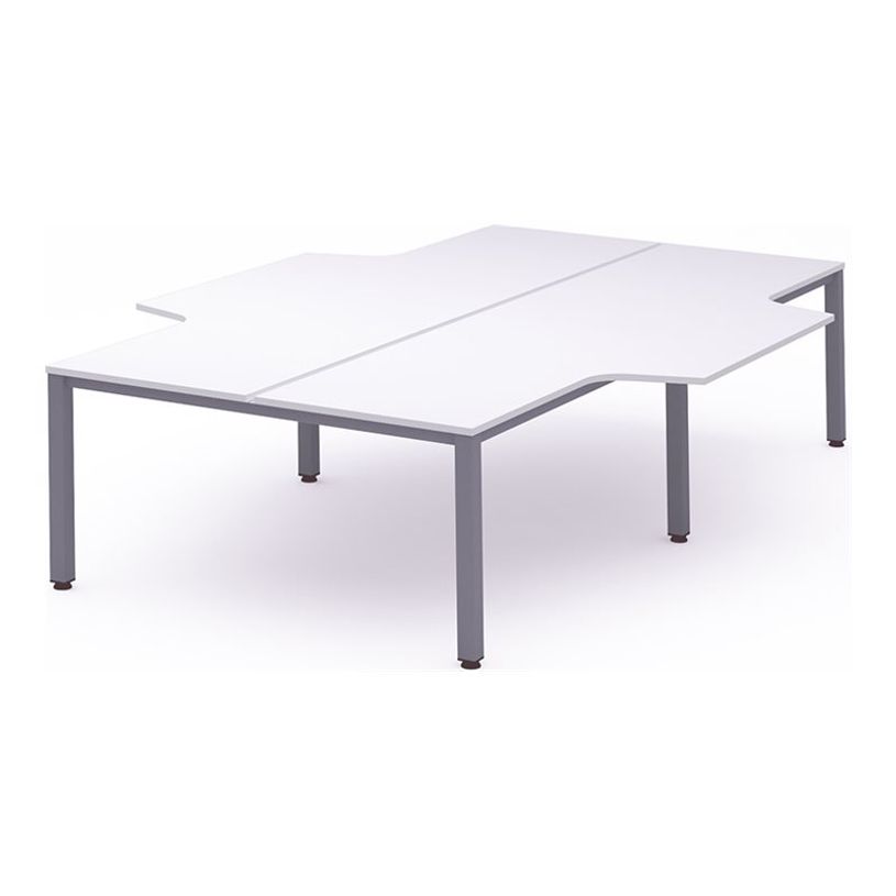 8427951992482-Rocada Executive - Table - en forme de L - blanc - gris, RAL 9006 base-P_405224855_1-0