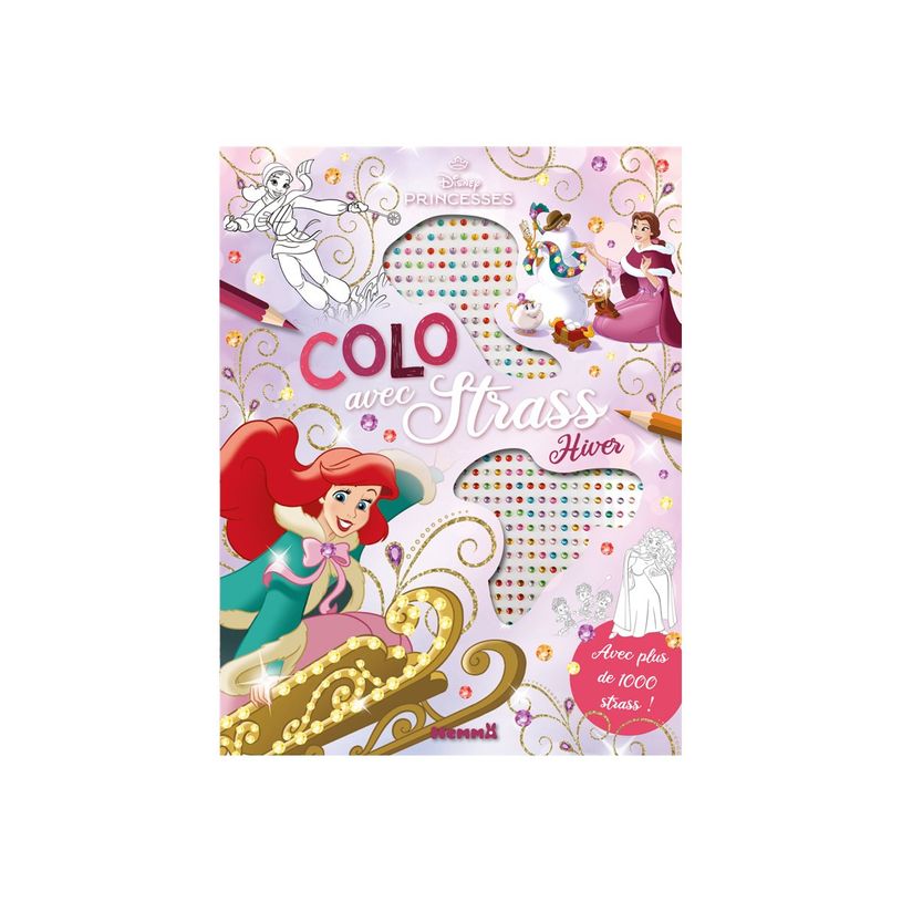9782508058615-Disney Princesses - Colo avec strass - Hiver - livre à colorier-P_405225236_1-0