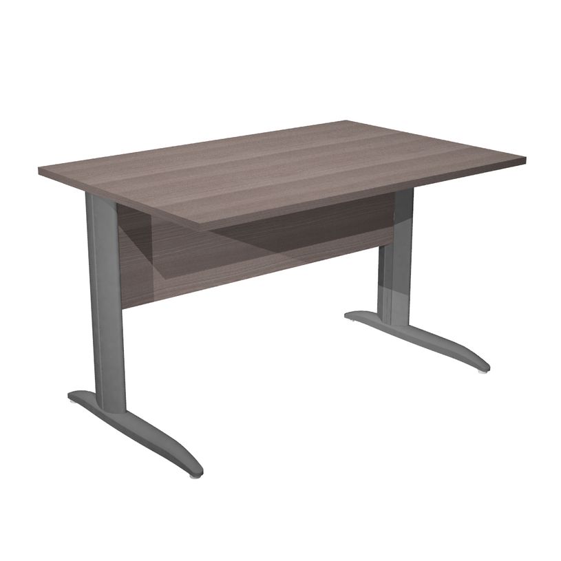 0404052255164-Bureau droit Trend - L120 - Pieds métals - plateau imitation frêne toscan - pied anthrac-P_405225516_1-0