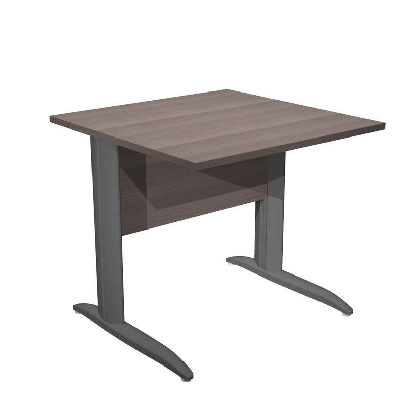 0404052256109-Bureau droit Trend - L80 - Pieds métals - plateau imitation frêne toscan - pied anthraci-P_405225610_1-0