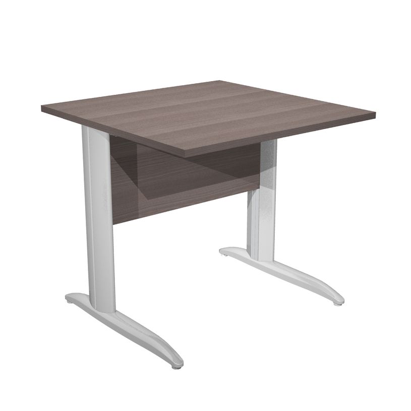 0404052256123-Bureau droit Trend - L80 - Pieds métals - plateau imitation frêne toscan - pied effet ch-P_405225612_1-0