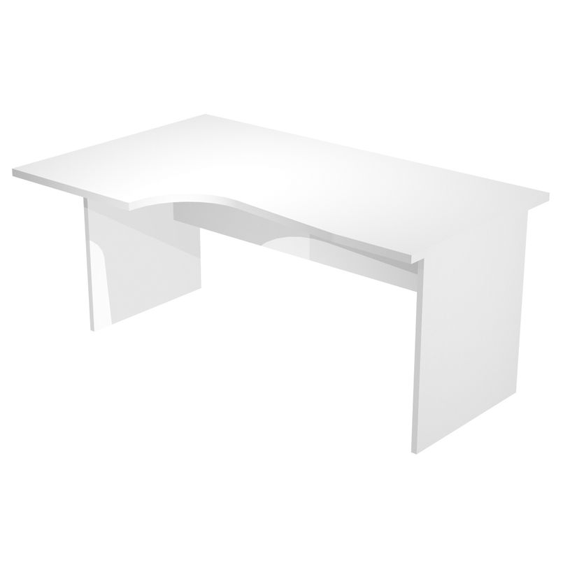0404052257496-Bureau compact Trend - L160 cm - retour à gauche - pieds panneaux - plateau blanc-P_405225749_1-0