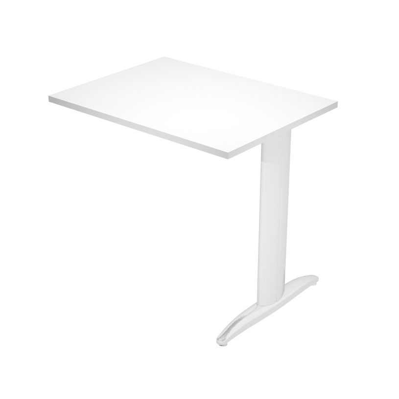 0404052257960-Retour direct pour Bureau Trend pieds métal - L80 - plateau blanc - pieds effet chromé-P_405225796_1-0