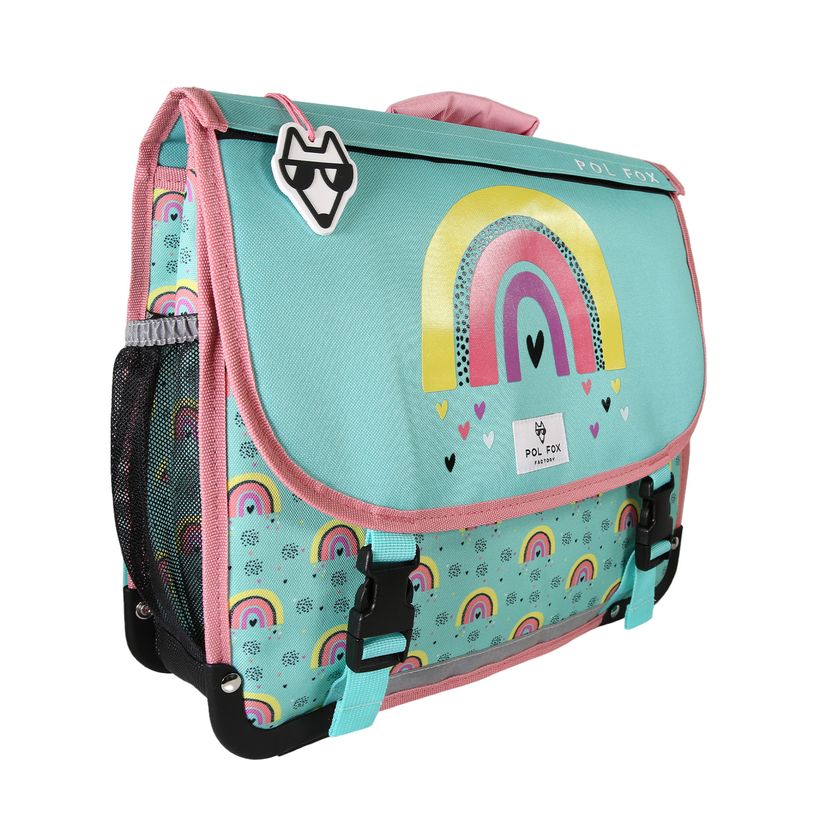 3663842008855-Cartable 35 cm Rainbow- 2 compartiments- vert turquoise-  Pol Fox-P_405225985_3-2